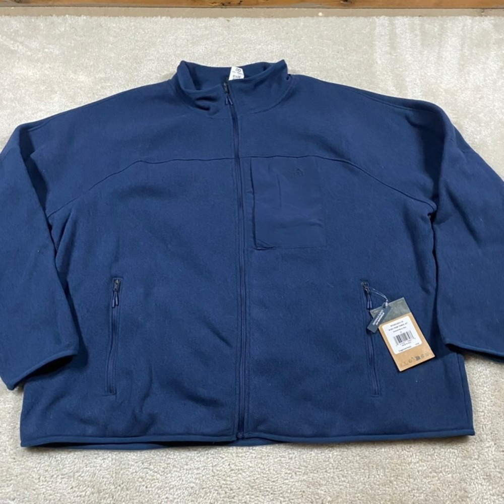 The North Face Fleece Jacket Mens 3XL Big Front Range Jacket Summit Navy NEW